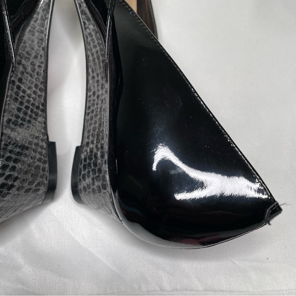 Cole Haan Women's Darleen Black Leather Open Toe Heels Size 6.5 AA (Narrow) - Picture 7 of 13
